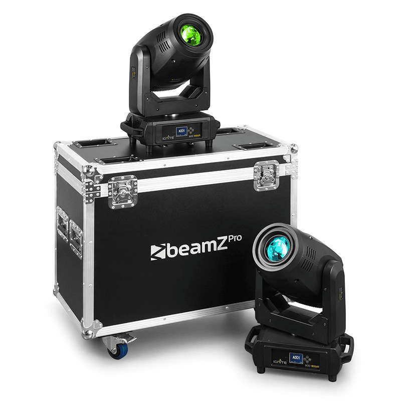 BEAMZPRO IGNITE300A LED MOVING HEAD BEAM-SPOT-WASH 1x 300W WITH ANIMATION [2 IN A FLIGHTCASE]