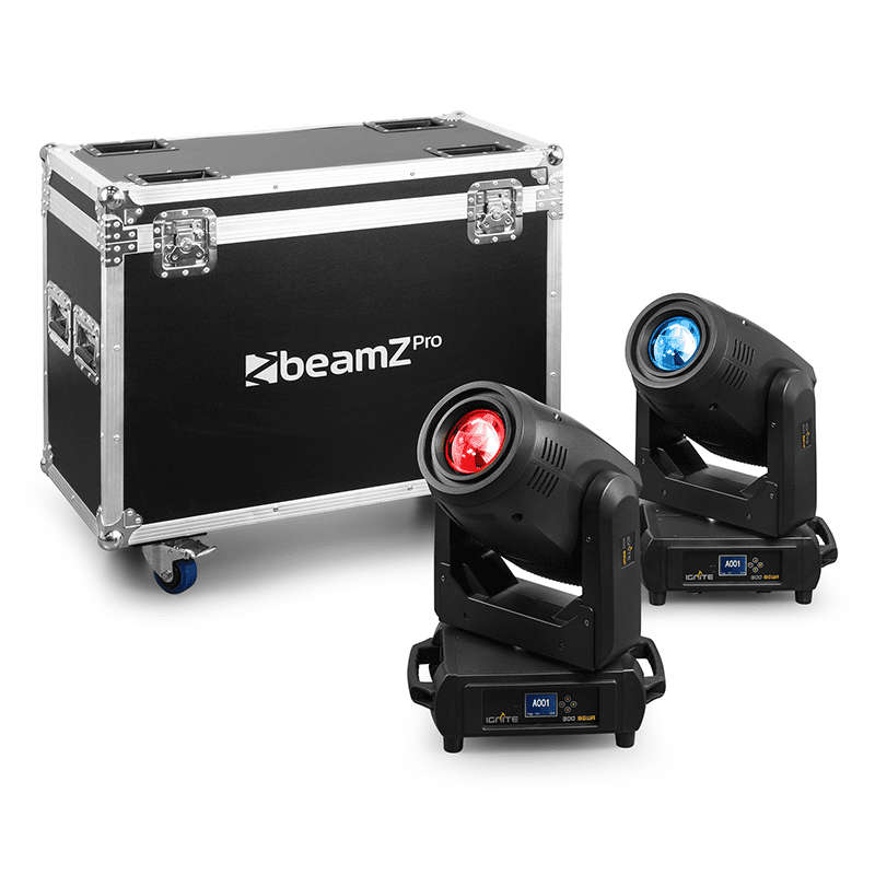 BEAMZPRO IGNITE300A LED MOVING HEAD BEAM-SPOT-WASH 1x 300W WITH ANIMATION [2 IN A FLIGHTCASE]