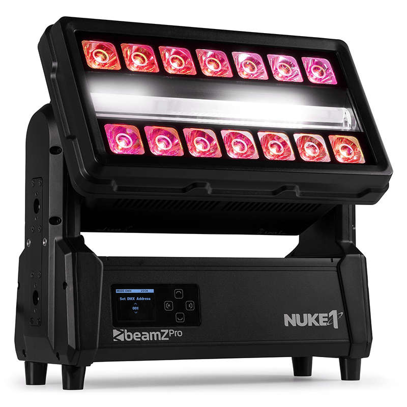 BEAMZPRO NUKE1 LED COMBI IP65 96x 10W STROBE 14x 40W BEAM RGBWCW