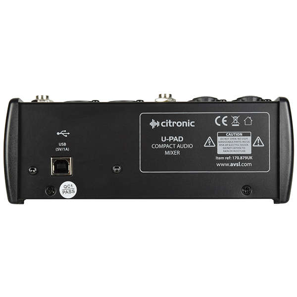 CITRONIC - QTX - U-PAD COMPACT MUSIC MIXER USB INTERFACE