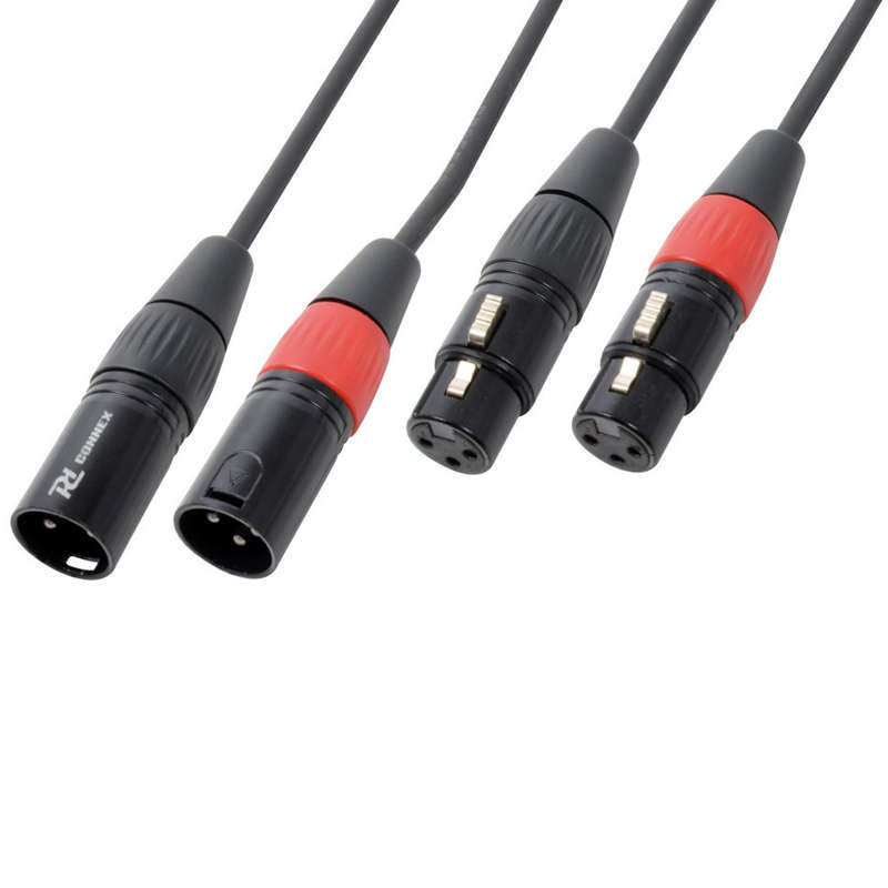 PDC CX60-05 SIGNAL LEAD 2X XLR MALE  - 2X XLR FEMALE 0.5M