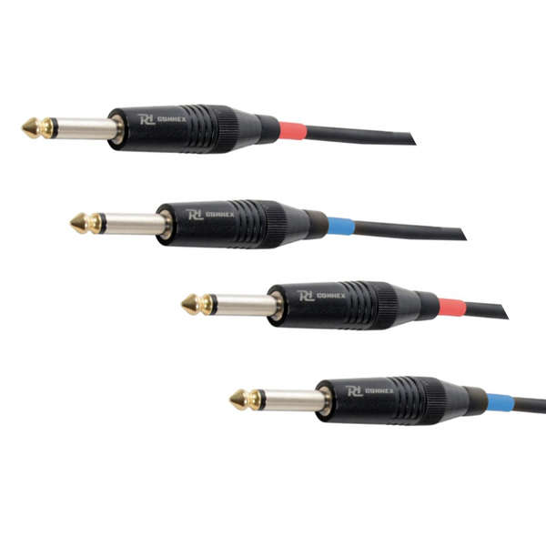 PDC CX72-5 SIGNAL LEAD 2X 6.3MM MONO MALE  - 2X 6.3MM MONO MALE 5M