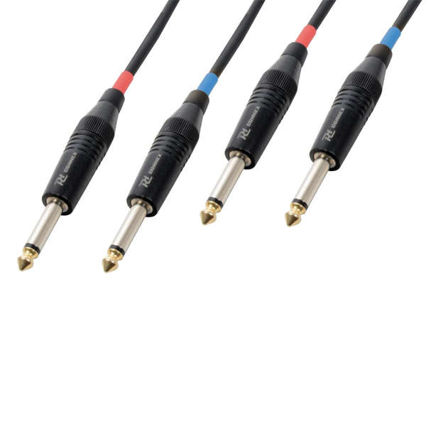 PDC CX72-5 SIGNAL LEAD 2X 6.3MM MONO MALE  - 2X 6.3MM MONO MALE 5M
