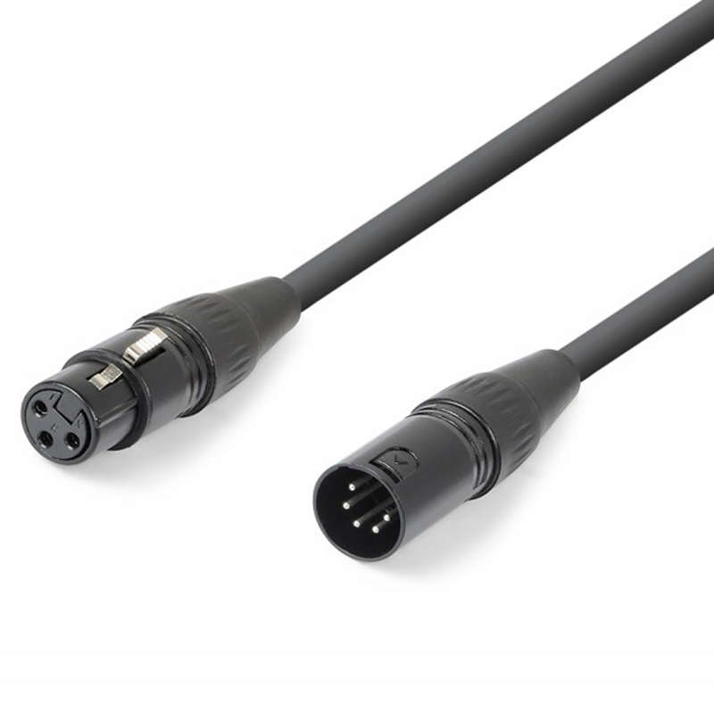 PDC CX105 DMX LEAD XLR FEMALE  - 5-PIN XLR MALE 0.1M