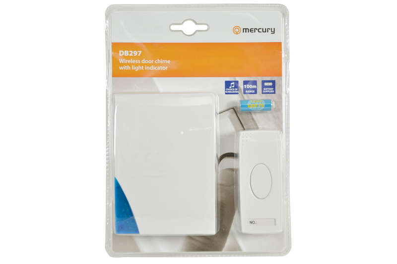 Mercury -WIRELESS DOOR CHIME WITH LIGHT INDICATOR