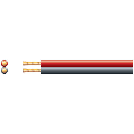 Filo - FIGURE 8 SPEAKER CABLE RED/BLACK 1.0MM 100M