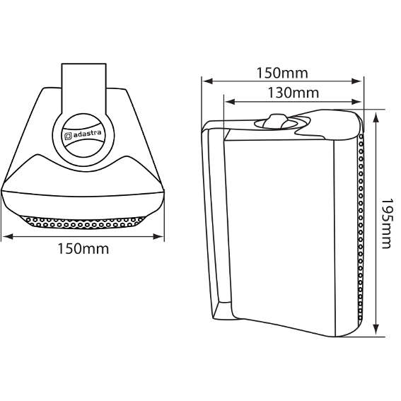 ADASTRA BC4V-W PASSIVE WALL MOUNT SPEAKER 4IN WHITE 35W 100V