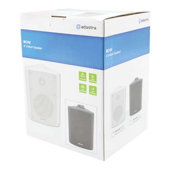 ADASTRA BC4V-W PASSIVE WALL MOUNT SPEAKER 4IN WHITE 35W 100V