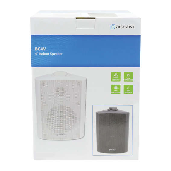 ADASTRA BC4V-B PASSIVE WALL MOUNT SPEAKER 4IN BLACK 35W 100V