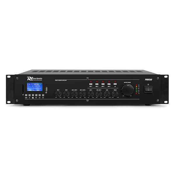 Power Dynamics - PRM360 100V 6-CH MIXER-AMPLIFIER 4-ZONE