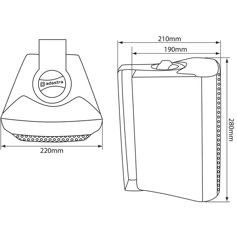 ADASTRA BC6V-W PASSIVE WALL MOUNT SPEAKER 6.5IN WHITE 60W 100V