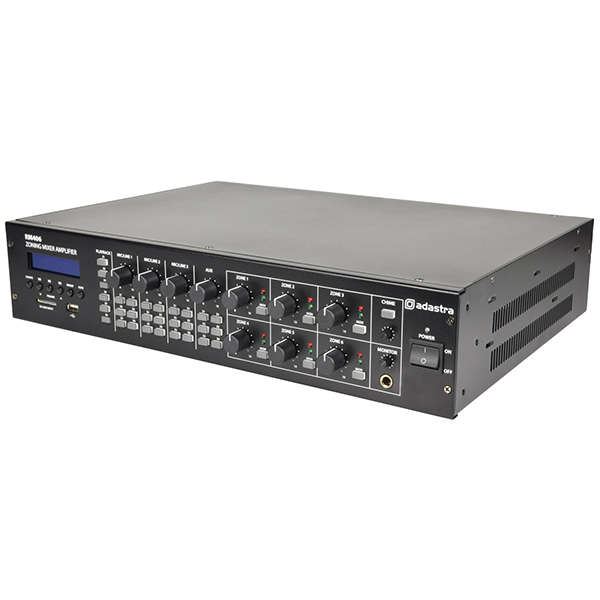 ADASTRA RM406 100V MIXER AMPLIFIER 40W USB/SD/FM/BT 6 ZONE