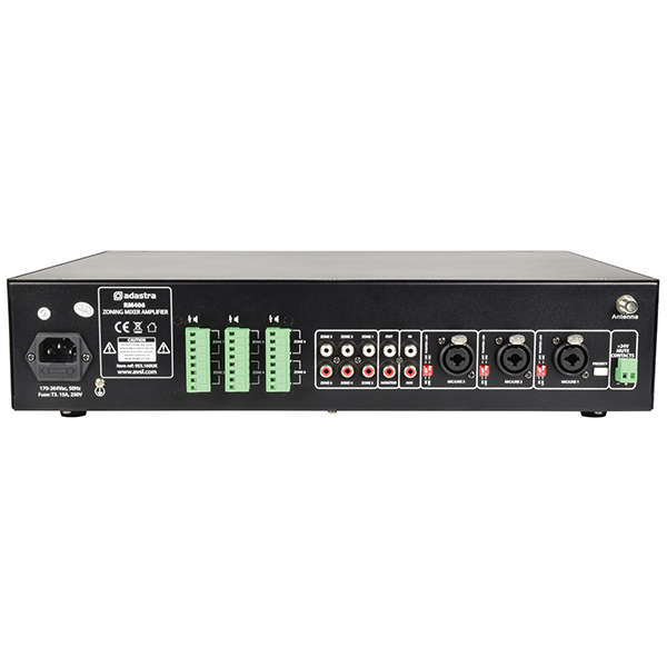 ADASTRA RM406 100V MIXER AMPLIFIER 40W USB/SD/FM/BT 6 ZONE