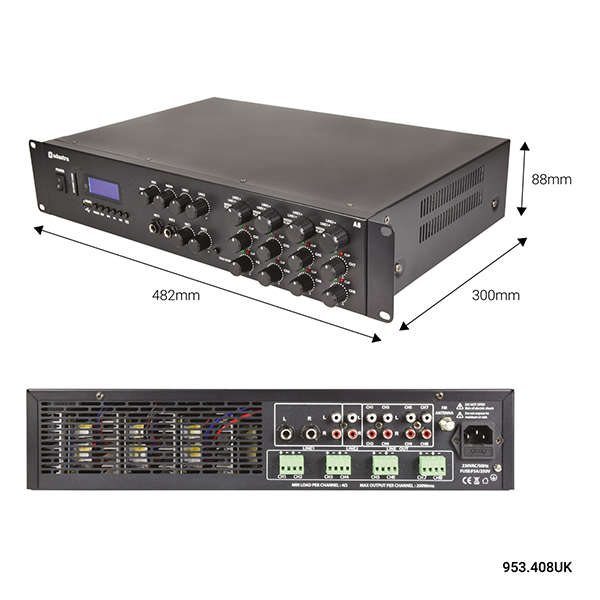 Adastra - A8 QUAD STEREO MULTI ZONE AMPLFIER