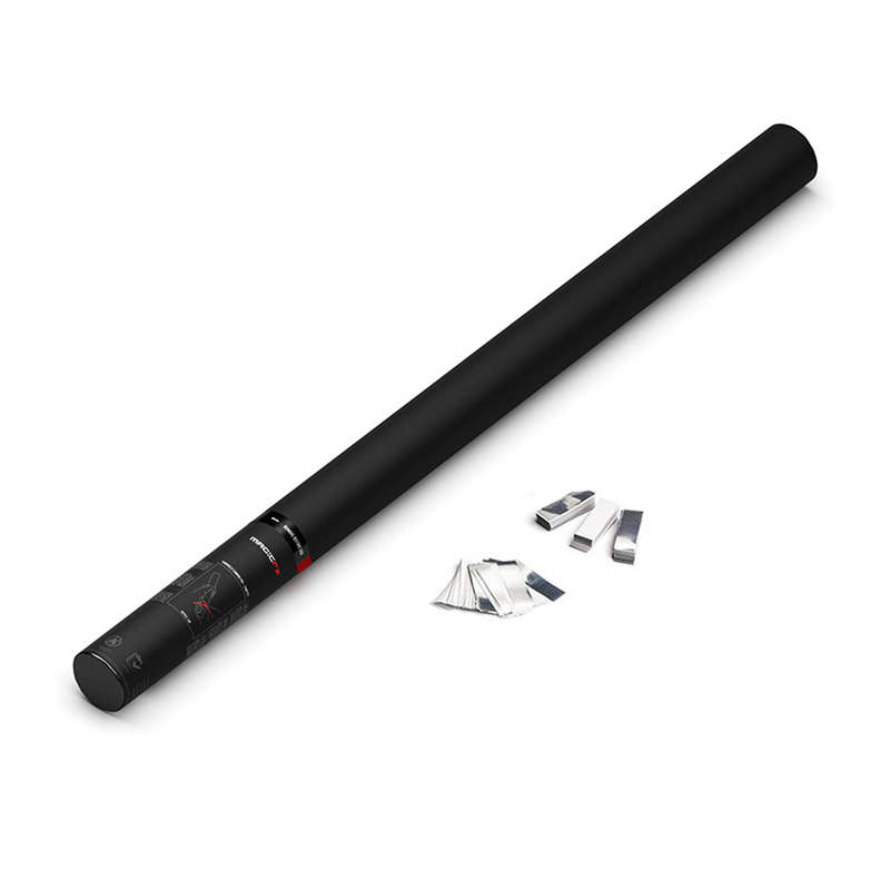 MAGIC FX - WHITE + SILVER HANDHELD CANNON PRO - CONFETTI