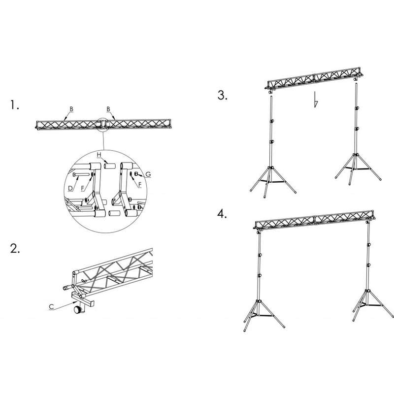 ATHLETIC - LIGHTING RIG 80KG TOP LINE 300CM