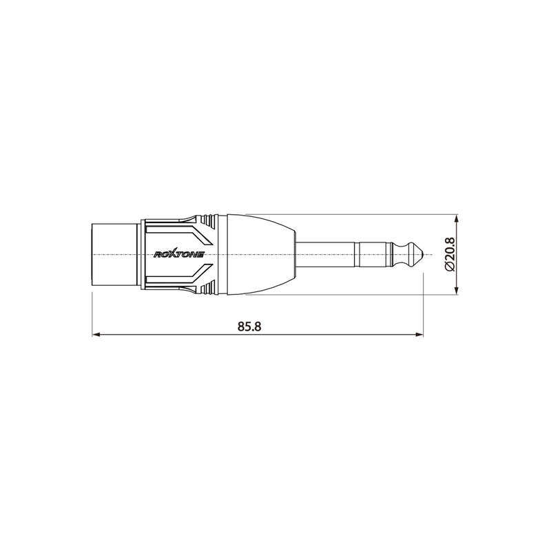 ROXTONE ADAPTOR 6.3mm STEREO MALE TO XLR FEMALE