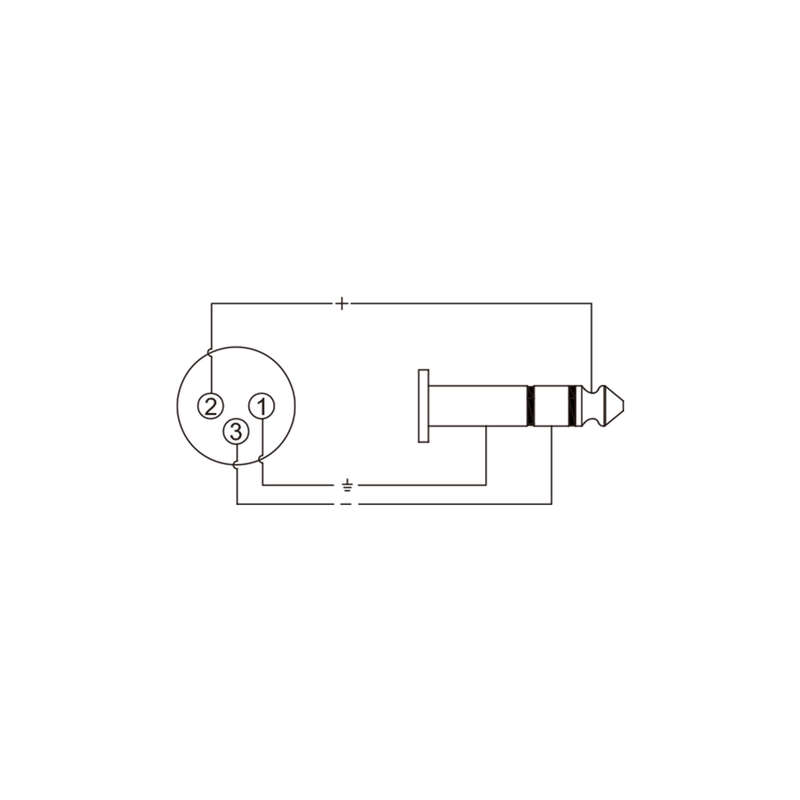 ROXTONE ADAPTOR 6.3mm STEREO MALE TO XLR FEMALE