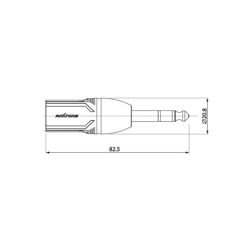 ROXTONE ADAPTOR XLR MALE TO 6.3mm STEREO MALE