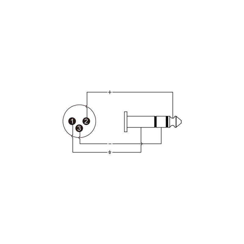 ROXTONE ADAPTOR XLR MALE TO 6.3mm STEREO MALE