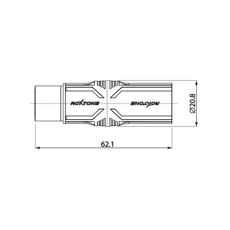 ROXTONE ADAPTOR 5-PIN XLR MALE TO 3-PIN XLR FEMALE