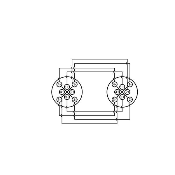 ROXTONE ADAPTOR SPEAKON FEMALE TO SPEAKON FEMALE 8 POLE