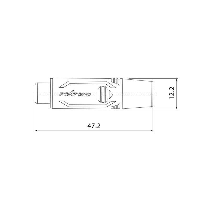 ROXTONE CONNECTOR PAIR RCA INLINE FEMALE RED & BLACK