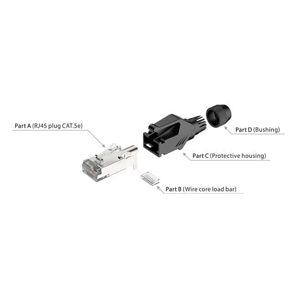 ROXTONE CONNECTOR RJ45 CAT5 SHIELDED