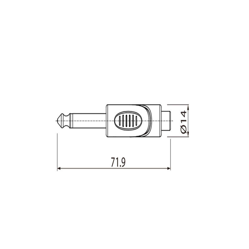 ROXTONE ADAPTOR 6.3mm MONO MALE TO RCA FEMALE