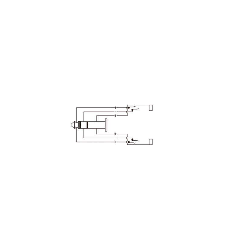 ROXTONE ADAPTOR 6.3mm STEREO MALE TO 2x 6.3mm STEREO FEMALE
