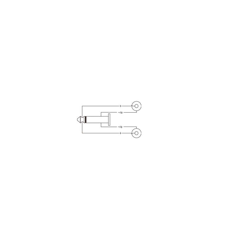 ROXTONE ADAPTOR 6.3mm MONO MALE TO 2x RCA FEMALE