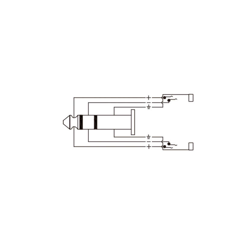 ROXTONE ADAPTOR 6.3mm STEREO MALE TO 2x 3.5mm STEREO FEMALE