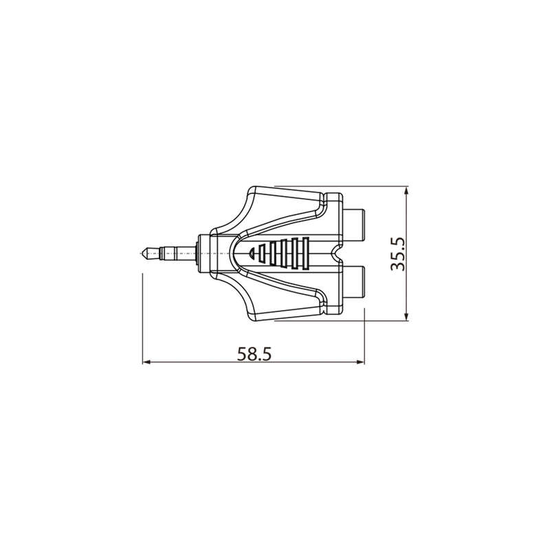 ROXTONE ADAPTOR 3.5mm STEREO MALE TO 2x RCA FEMALE