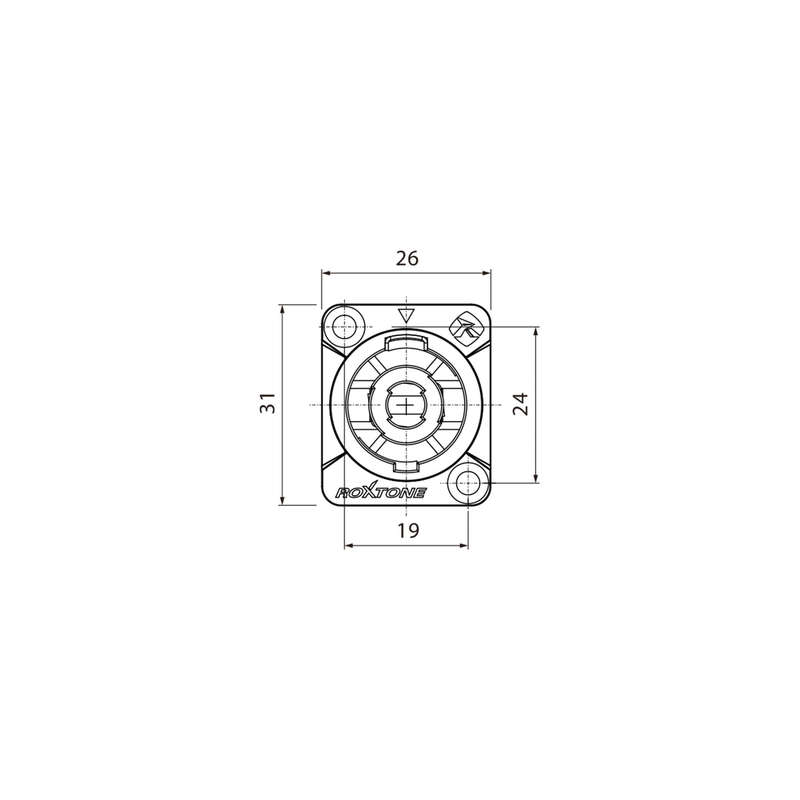 ROXTONE CONNECTOR SPEAKON CHASSIS MOUNT 4 Pin