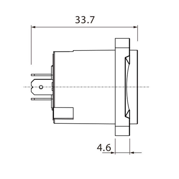 ROXTONE CONNECTOR SPEAKON CHASSIS MOUNT 4 Pin