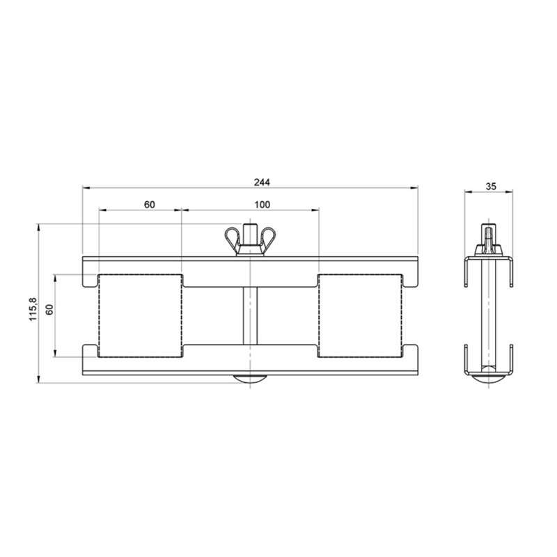 ALUSTAGE 2-WAY LEG CLAMP FOR SCA-07