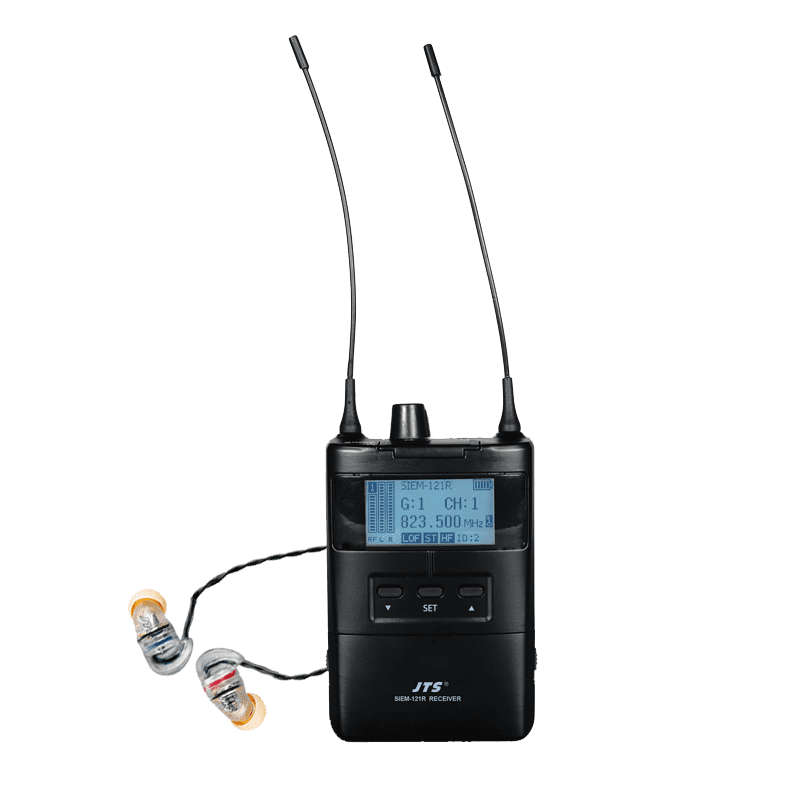 JTS SIEM-121R/IE-1 IN-EAR MONITORING SYSTEM RECEIVER FOR SIEM-121T UHF 506-542MHz