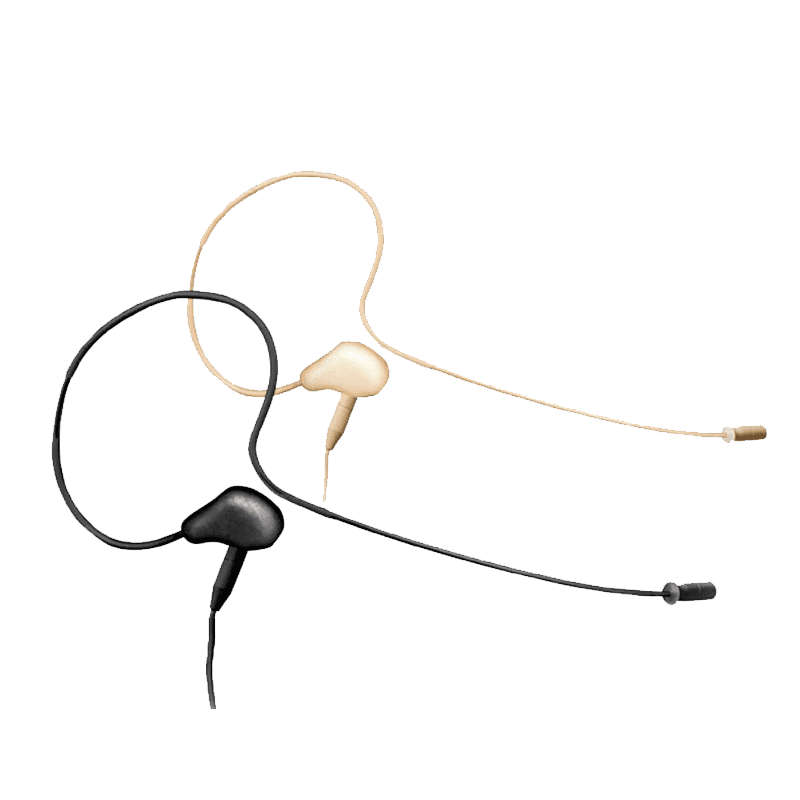 JTS CM-8015FC4 SUB-MINIATURE EARHOOK MICROPHONE BEIGE 4 PIN MINI XLR