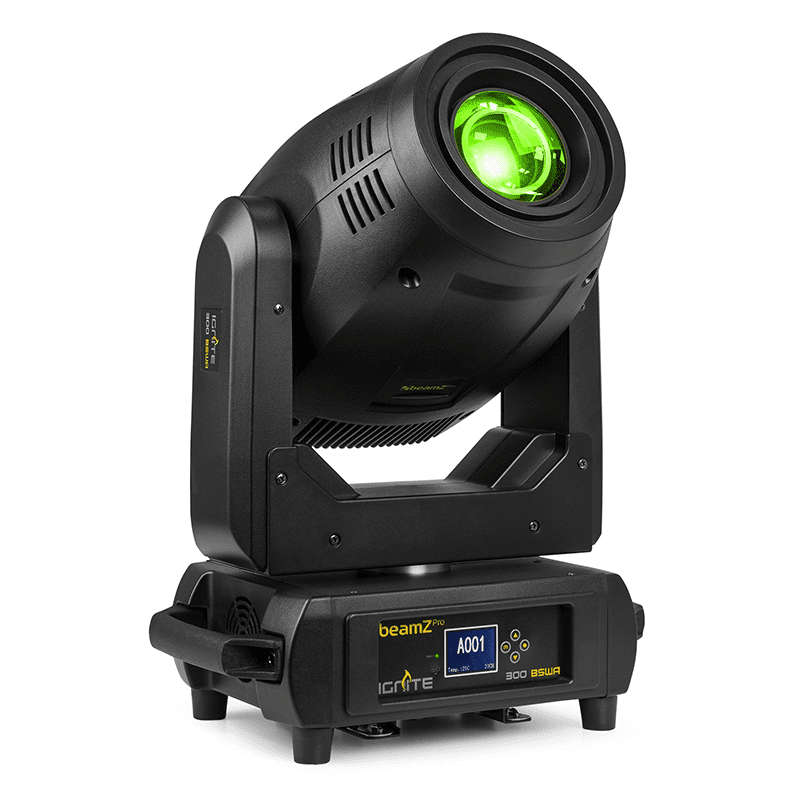 BEAMZPRO IGNITE300A LED MOVING HEAD BEAM-SPOT-WASH 1x 300W WITH ANIMATION