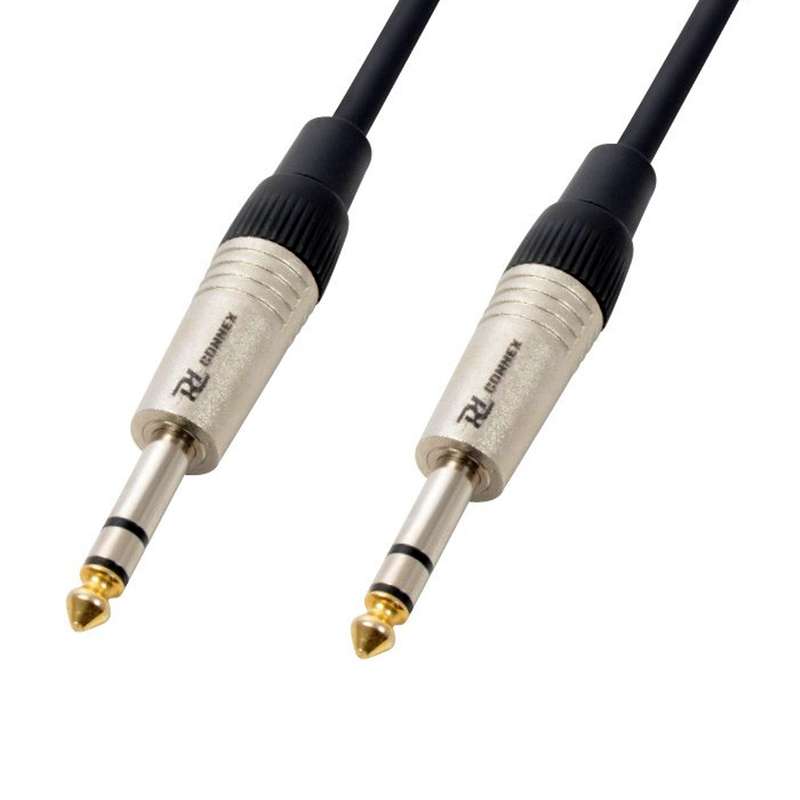 PDC CX80-12 SIGNAL LEAD 6.3MM STEREO MALE  - 6.3MM STEREO MALE 12M