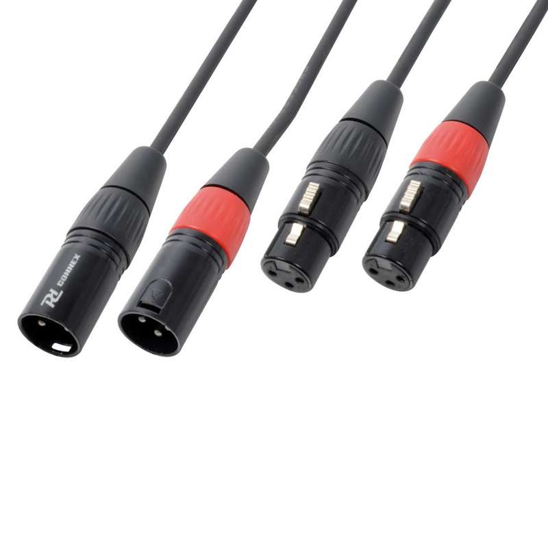 PDC CX60-12 SIGNAL LEAD 2X XLR MALE  - 2X XLR FEMALE 12M