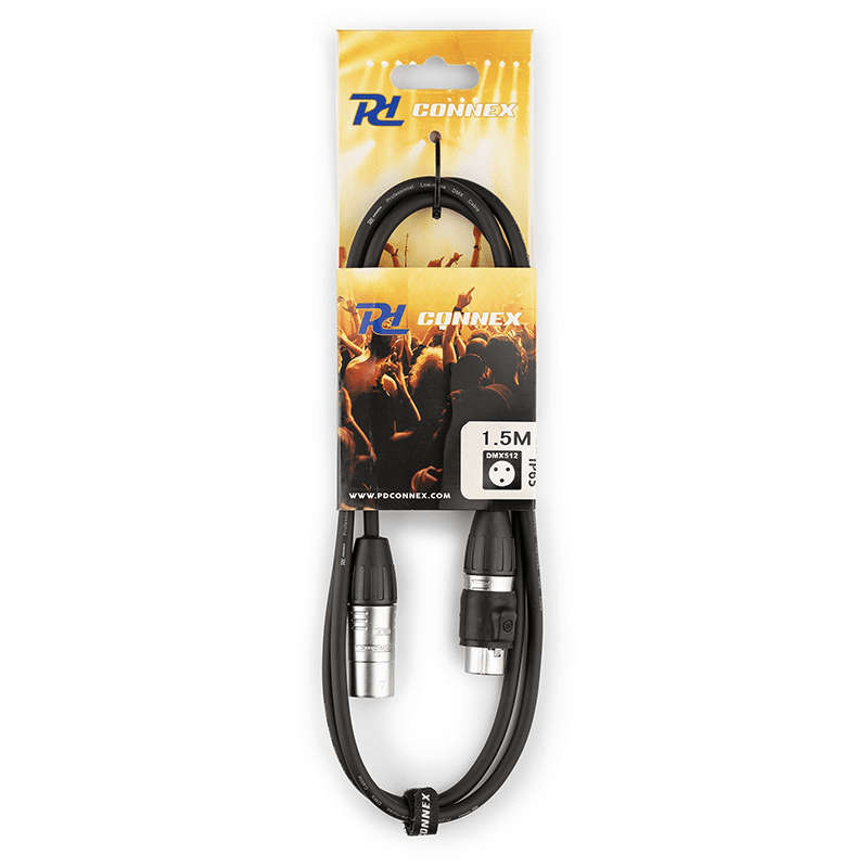 PDC CX104-1 DMX LEAD XLR MALE  - XLR FEMALE 1.5M