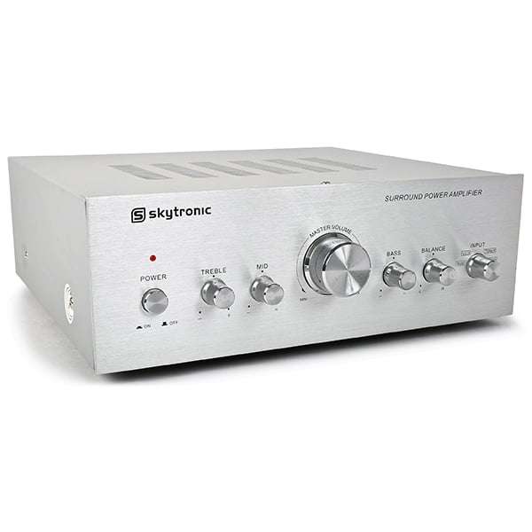 SKYTRONIC AV400 COMPACT HIFI AMPLIFIER 2X 200W SILVER