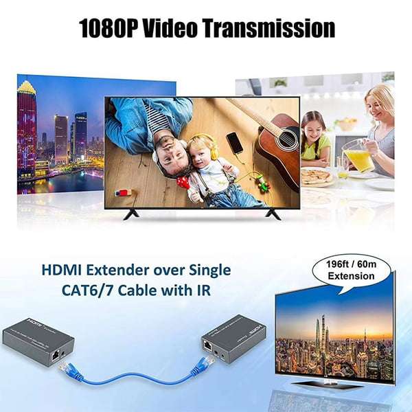TVA - HDMI OVER CAT5/6 EXTENDER 60m WITH IR