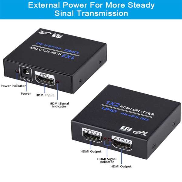 TVA - 1 IN 2 OUT 4K HDMI SPLITTER