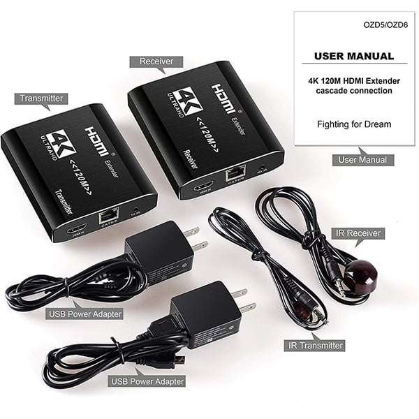 TVA - HDMI OVER CAT5/6 EXTENDER 120m WITH IR