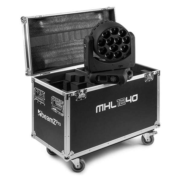 BEAMZPRO MHL1240 LED MOVING HEAD ZOOM 12x 40W RGBW [2 IN A FLIGHTCASE]