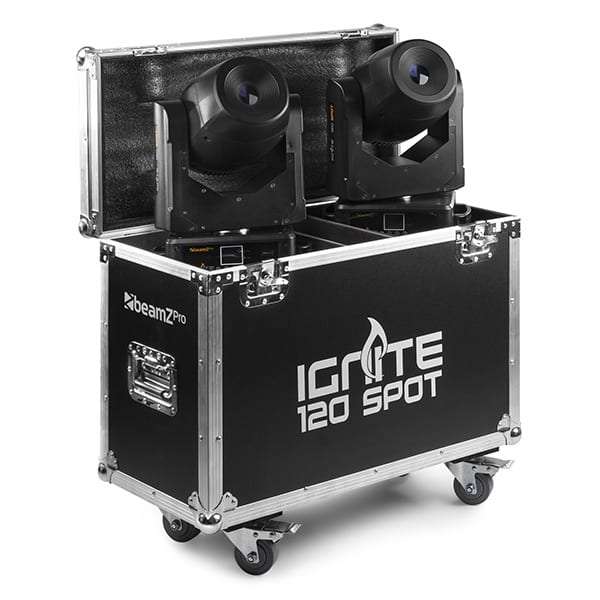 BEAMZPRO IGNITE120 LED MOVING HEAD SPOT 1x 120W [2 IN A FLIGHTCASE]
