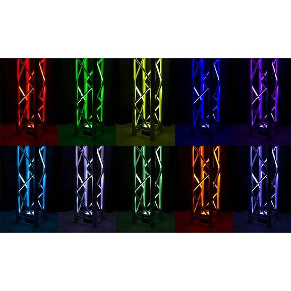 BEAMZPRO BBP54 LED BATTERY UPLIGHT PAR IP54 4x 12W RGBAWUV