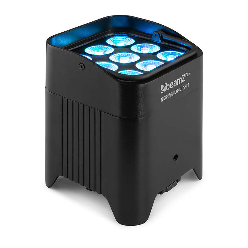 BEAMZPRO BBP59 LED BATTERY UPLIGHT PAR IP65 9x 12W RGBAWUV